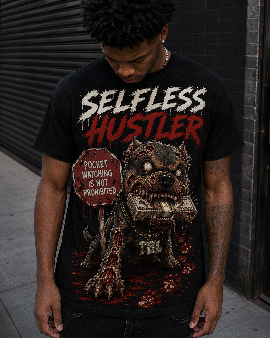 Selfless Hustler “Zombie Dog” Tee